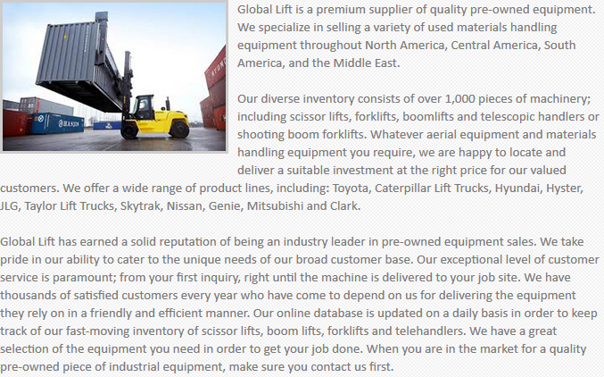 Global Lift Equipment El Monte